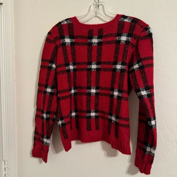 FOREVER 21 Women Red & Black
Checked Sweater - Picture 2 of 12